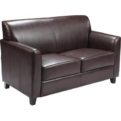 Flash Furniture HERCULES Diplomat Series Brown Leather Love Seat, BT-827-2-BN-GG, BT 827 2 BN GG, BT