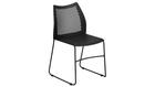Flash Furniture HERCULES Series 661 lb. Capacity Black Sled Base Stack Chair with Air-Vent Back, RUT