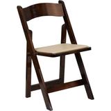 Flash Furniture HERCULES Series Fruitwood Wood Folding Chair with Vinyl Padded Seat, XF-2903-FRUIT-W screenshot. Chairs directory of Office Furniture.