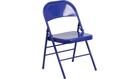 Flash Furniture Hercules Color Burst Series Cobalt Blue Triple Braced and Double Hinged Metal Foldin