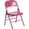 Flash Furniture Hercules Color Burst Series Shockingly Fuchsia Triple Braced and Double Hinged Metal