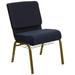 Flash Furniture Hercules Series Extra Wide Navy Blue Dot Patterned Church Chair