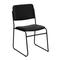 Flash Furniture Hercules Series High Density Stacking Chair with Sled Base, Black Vinyl / Black, Set