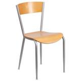 Flash Furniture Invincible Series Metal Restaurant Chair - Natural Wood Back & Seat - Flash Furnitur screenshot. Chairs directory of Office Furniture.