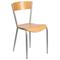 Flash Furniture Invincible Series Metal Restaurant Chair - Natural Wood Back & Seat - Flash Furnitur