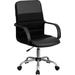 Flash Furniture Lf-w-61b-2-gg Mid-back Black Mesh & Leather Chair