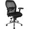 Flash Furniture Mid-Back Super Mesh Office Chair With Black Fabric Seat