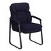 Flash Furniture Navy Microfiber Executive Side Chair With Sled Base