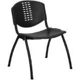 Flash Furniture RUTNF01ABKGG Hercules 880 lb. Capacity Black Polypropylene Stack Chair with Black Fr screenshot. Chairs directory of Office Furniture.