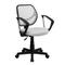 Flash Furniture WA-3074-WHT-A-GG Mid-Back White Mesh Task and Computer Chair with Arms