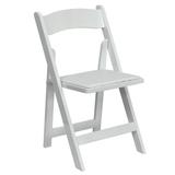 Flash Furniture White Wood Folding Chair With Vinyl Padded Seat screenshot. Chairs directory of Office Furniture.