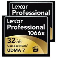 Lexar 32GB Professional 1066x CompactFlash Memory Card (UDMA 7, 2-Pack)