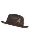 Stacy Adams Men's Fedora Wool Felt Hat Chocolate Size XL