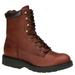 Work America Men's 8" Brawny Leather Work - 11.5 Brown Boot D