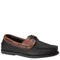 Life Outdoors Men's Two-Eyelet Boat Shoe - 11.5 Black Slip On E5