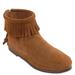 Minnetonka Back Zip Hardsole - Womens 7 Brown Boot Medium