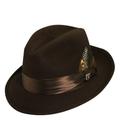 Stacy Adams Men's Wool Felt Fedora Brown Size XL