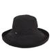 Scala Collezione Women's Cotton Big Brim Hat Black Size One Size