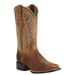 Ariat Round Up Wide Square Toe - Womens 9.5 Brown Boot B