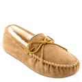 Minnetonka Sheepskin Softsole Moccasin - Mens 12 Tan Slipper Medium