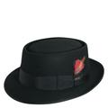 Scala Classico Men's Felt Pork Pie Hat Black Size M