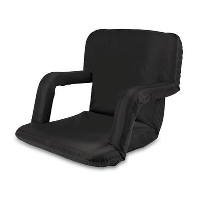 Brookstone Black Ventura Seat- Portable Recliner with Backpack-Style Straps