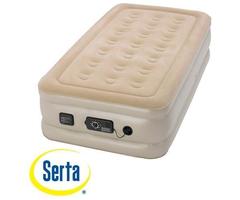 Serta Raised Twin-size Airbed with NeverFlat AC Pump