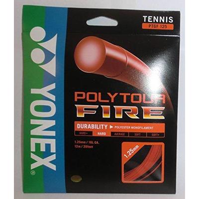 Yonex Poly Tour Fire String Set - Red, 1.2 mm