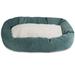 Majestic Pet Products Villa Sherpa Bolster Polyester/Cotton in Blue | 7 H x 19 W x 24 D in | Wayfair 78899554055