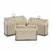 August Grove® Fieldon 3 Piece Lined Wire Basket Set Metal in Gray | 9.5 H x 12.5 W x 4.5 D in | Wayfair ATGR5749 31795532