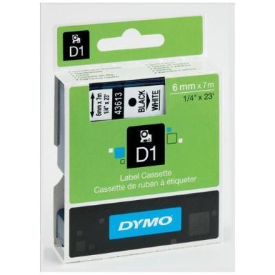 Dymo D1 Labels Black On White 6mm x 7m