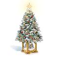 The Bradford Exchange 'Snow-Kissed Holiday Memories' - Tabletop Tree - 8 Thomas Kinkade Christmas Images