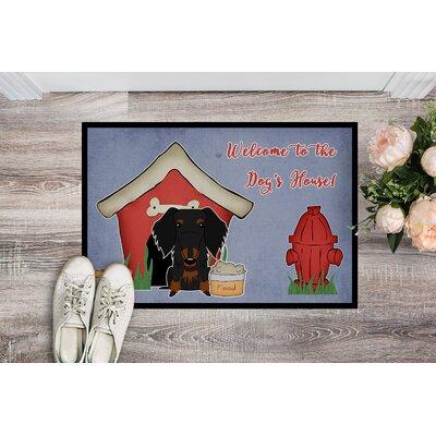 Red Barrel Studio® Antheny Dog House Wire Haired Dachshund Outdoor Door Mat Rubber | 18 W x 27 D in | Wayfair BB2881MAT