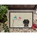 Caroline's Treasures Humboldt Christmas Presents Between Friends Wire Haired Dachshund Dapple Outdoor Door Mat in White | 24 W x 36 D in | Wayfair