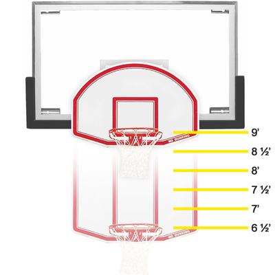 Bison 6-in-1 Adjustable Easy-Up Youth Basketball G...