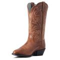 ARIAT Heritage Round Toe Western Boots - Women’s Leather Cowgirl Boots, Distressed Brown, 6.5 UK