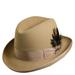Scala Classico Men's Felt Homburg Hat Camel Size L