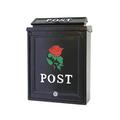 POSTBOX COLLECTION BY PRICE CRUNCHERS - Lockable Heavy Duty Secure Wall Mounted Letter Mail Post Box Stainless Steel (5. Red Rose)