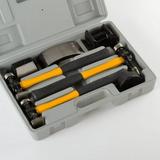 7 pc Auto Body Hammer and Dolly Dent Repair Kit Fiberglass Handle Tool Bender