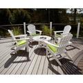 Trex Outdoor Yacht Club Shellback 5-Piece Adirondack Conversation Group Plastic in Black | Wayfair TXS105-1-CB