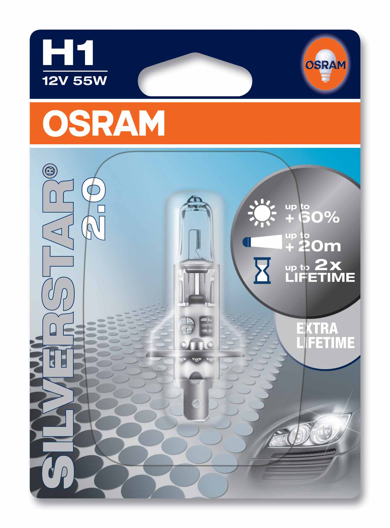 OSRAM Glühlampe, Fernscheinwerfer SILVERSTAR 2.0 64150SV2-01B Fernscheinwerfer,Glühlampe, Hauptscheinwerfer,Glühlampe, Nebelscheinwerfer,Glühlampe, Ab Image