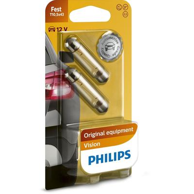 PHILIPS Sofitte 10W [12V] (2 Stk.) Glühlampe, Türleuchte,Glühlampe, Handschuhfachleuchte,Glühlampe, Kofferraumleuchte,Gl