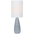 Quatro 17"H Gray Modern Accent Table Lamp with White Shade