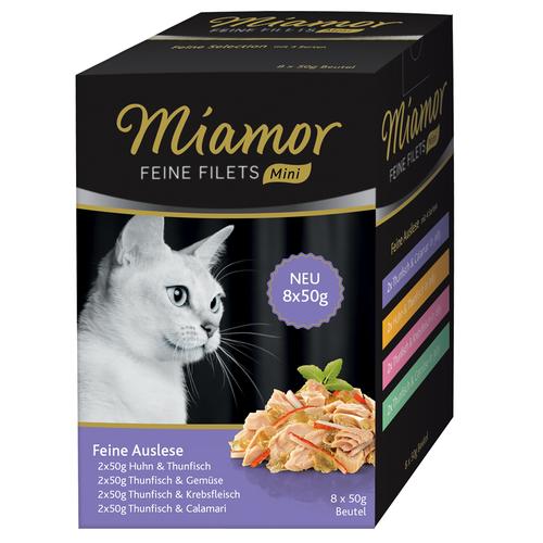 32 x 50g Feine Filets Mini Pouch Feine Auslöse Miamor Katzenfutter nass