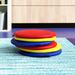 Children's Factory Rainbow 6 Piece Cushion Set Foam/Vinyl in Blue/Red/Yellow | 1 H x 12 W x 12 D in | Wayfair CF349-014