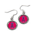 Women's WinCraft Red Los Angeles Angels Round Dangle Earrings