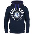 Chelsea FC Official Football Gift Mens Fleece Hoody Navy Blue Medium