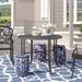 Darby Home Co Doric Metal Dining Table Metal in Black | 29 H x 39 D in | Outdoor Dining | Wayfair DRBC5374 32554141