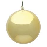 The Holiday Aisle® Holiday Décor Ball Ornament Plastic in Yellow | 10" | Wayfair HLDY3855 32575986