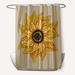 August Grove® Essonne El Girasol Feliz Flower Print Single Shower Curtain in Orange/Brown | 74 H x 71 W in | Wayfair ATGR6537 32553109